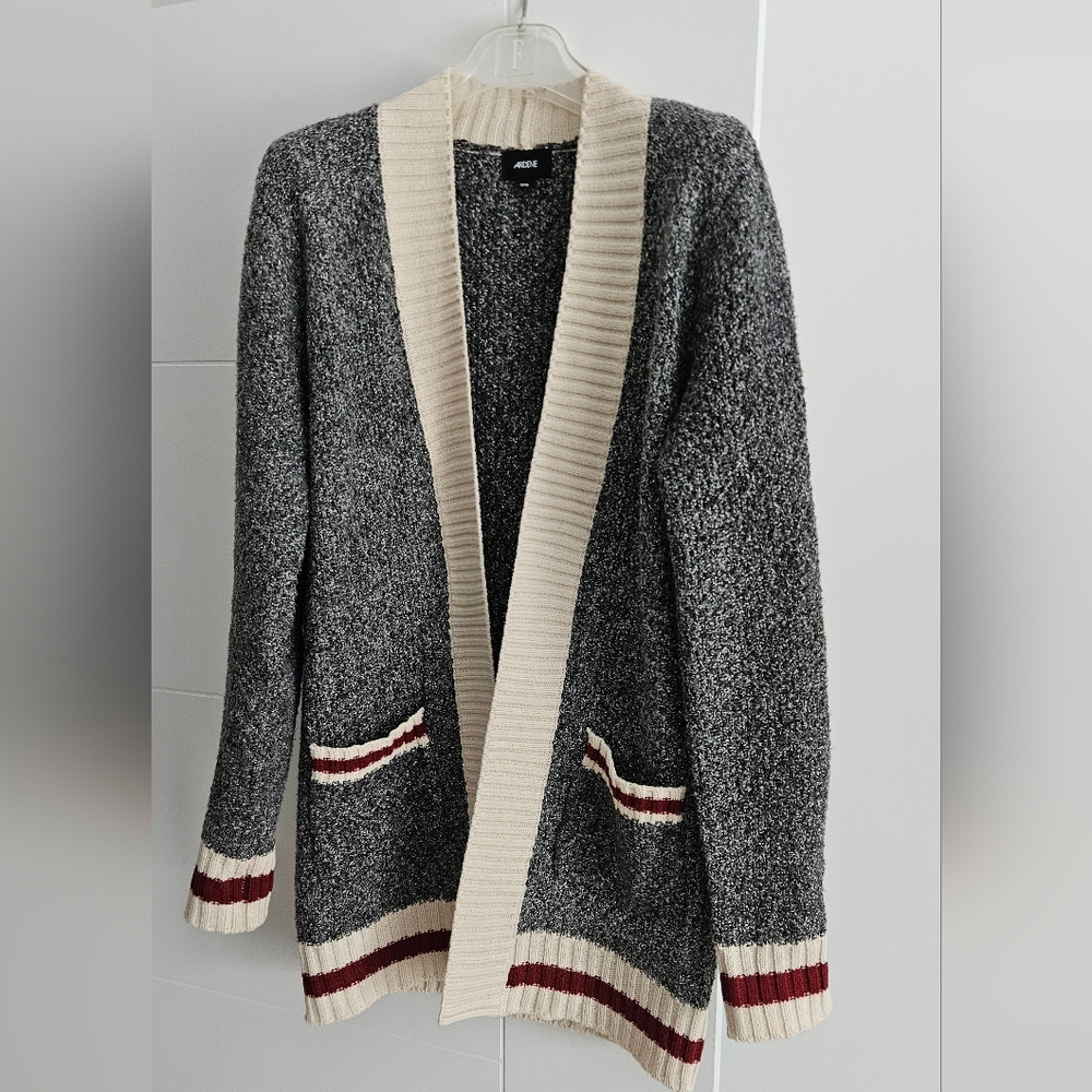 Wmns M Open Cabin Knit Long Sweater Pockets Medium Loose Open Cardigan Cottage - Picture 4 of 6